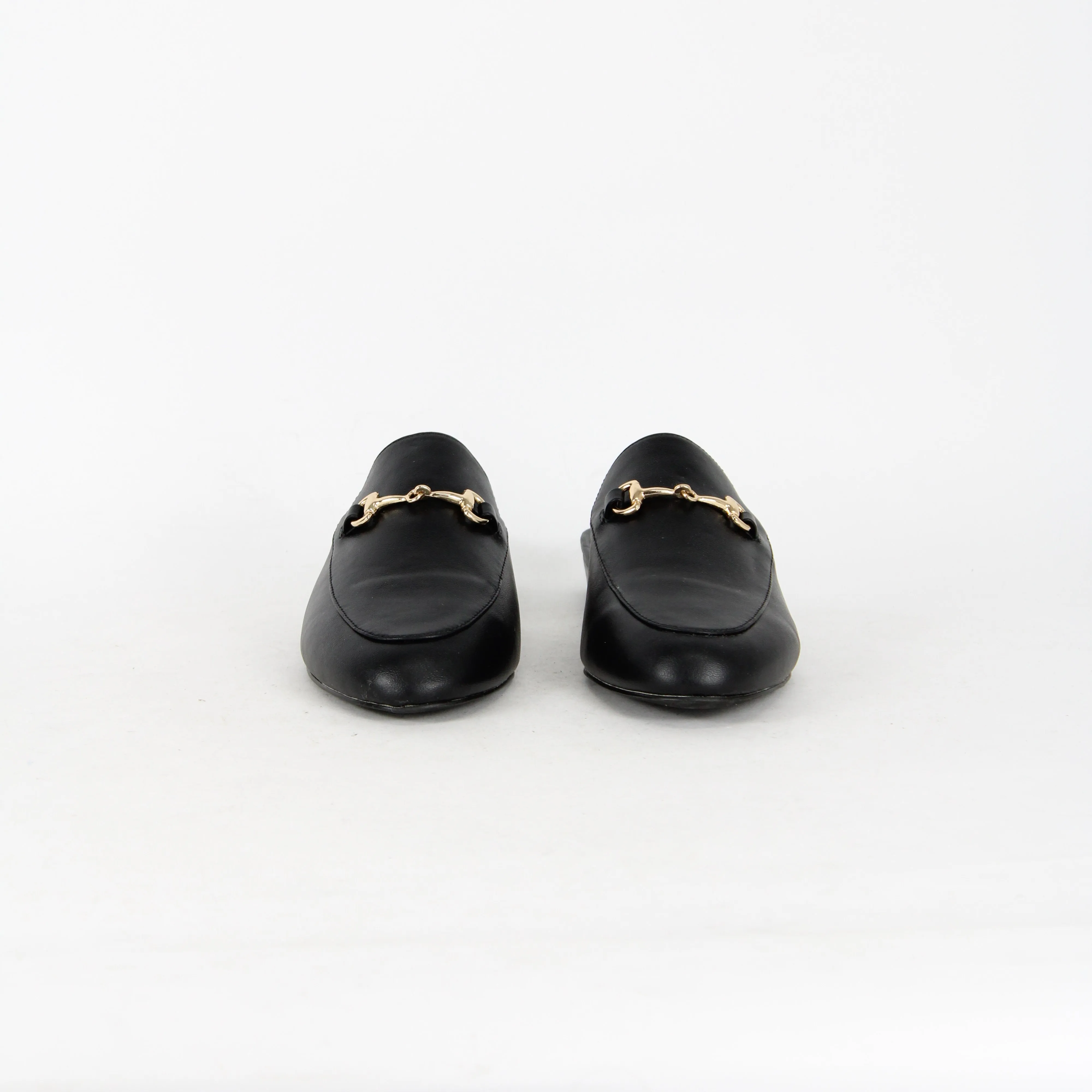 Spurr Black Loafer Mules