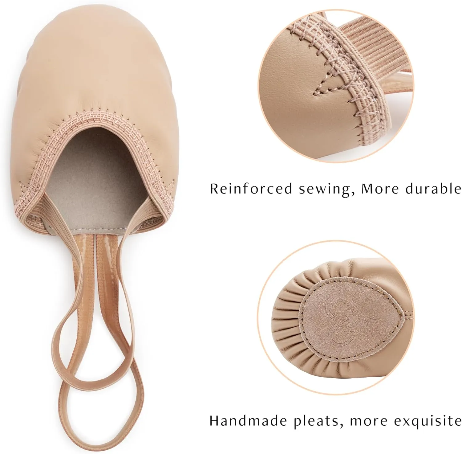 Stelle Leather Half Soles Dance Shoes Womens Lyrical Pirouette Turners Dance Shoes for Turning (Girls/Boys/Men/Adult)