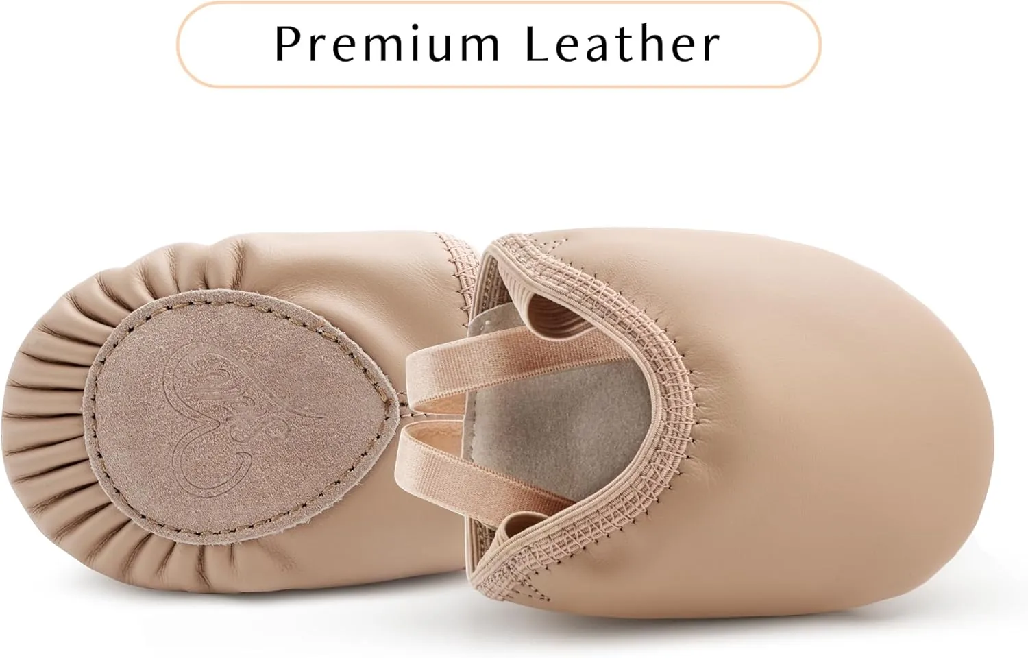 Stelle Leather Half Soles Dance Shoes Womens Lyrical Pirouette Turners Dance Shoes for Turning (Girls/Boys/Men/Adult)