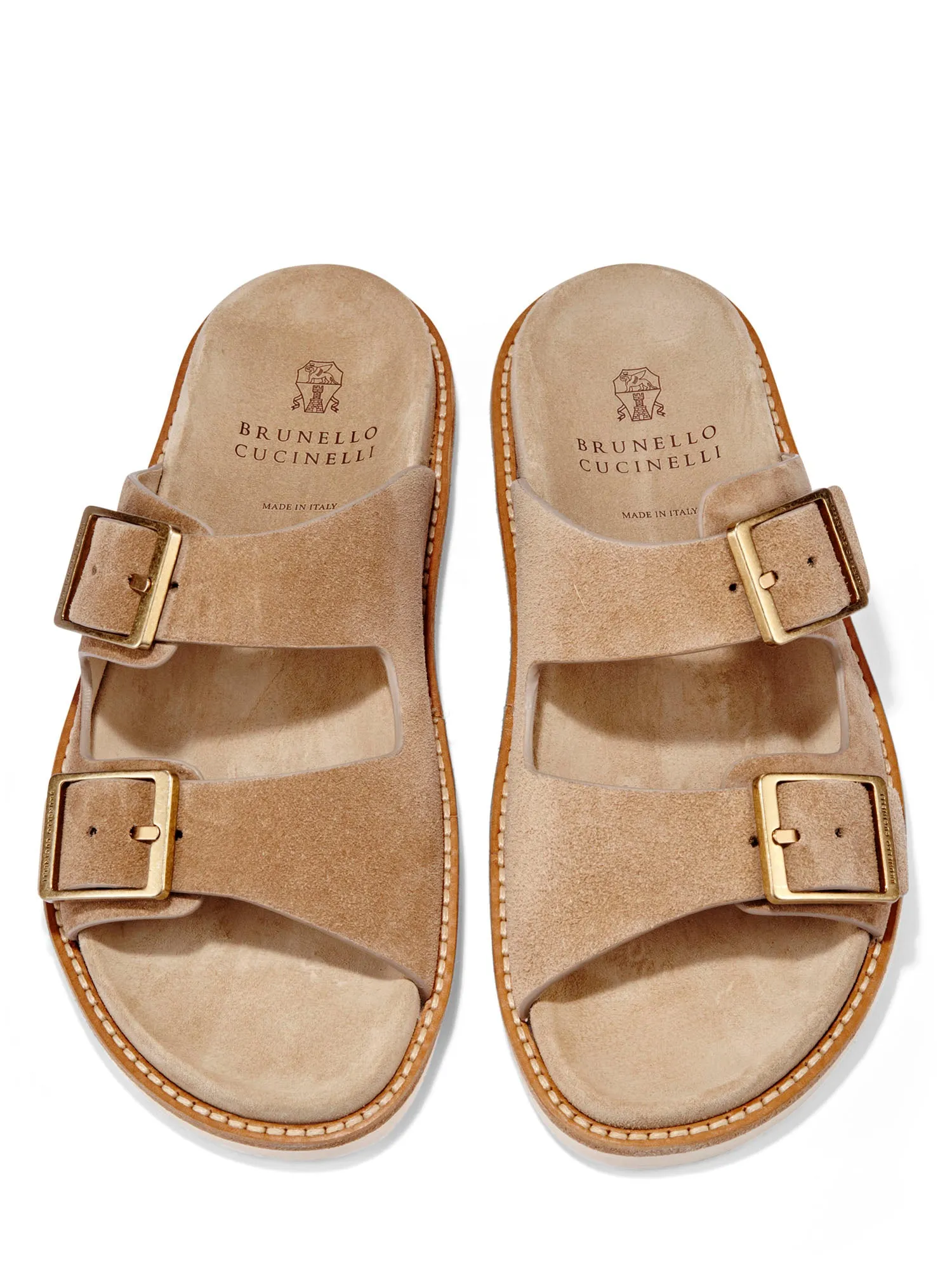 Suede Buckle Sandal