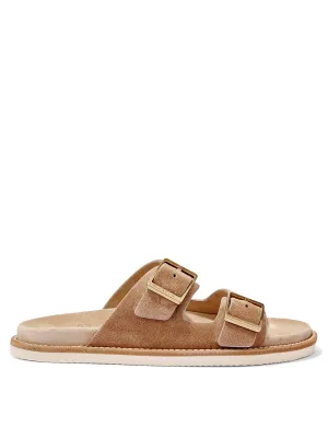 Suede Buckle Sandal