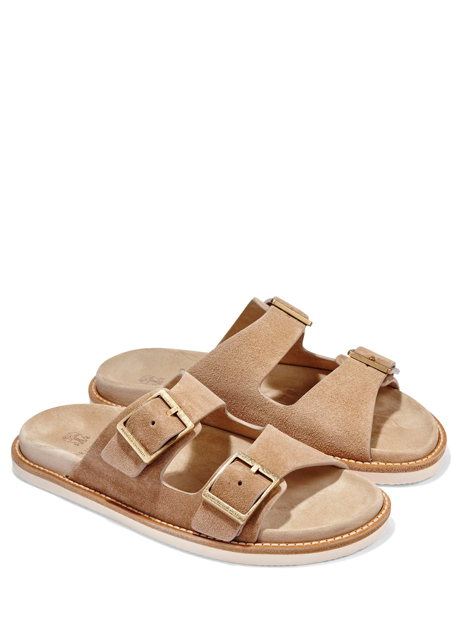 Suede Buckle Sandal