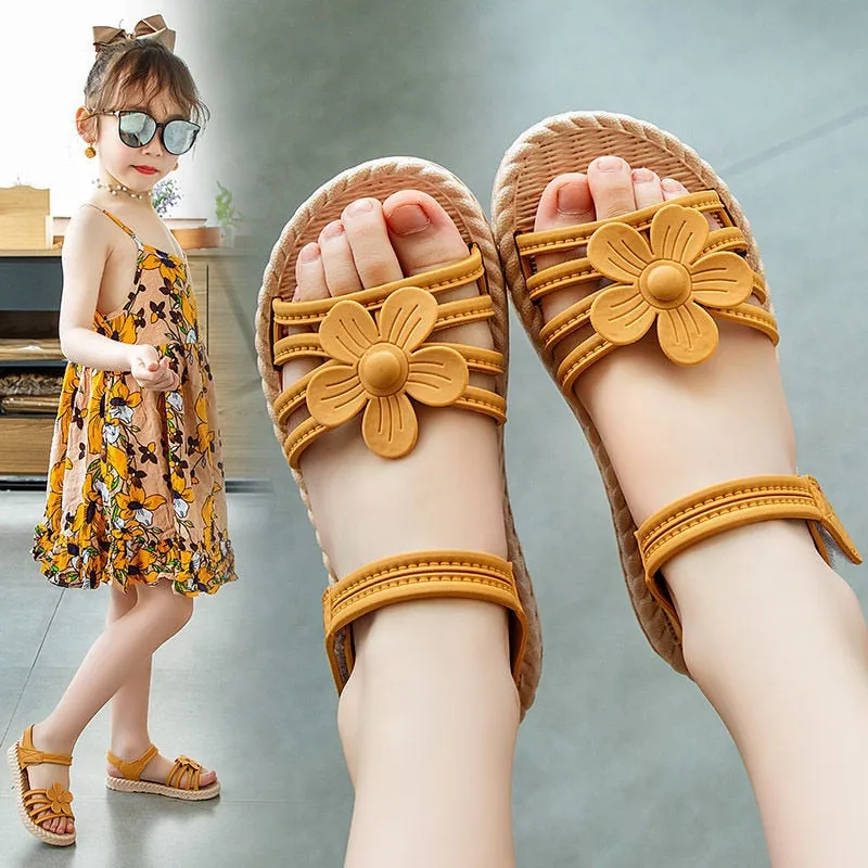 Summer Shoes Sandals Children Girls Fashion | Sandals Flower Children