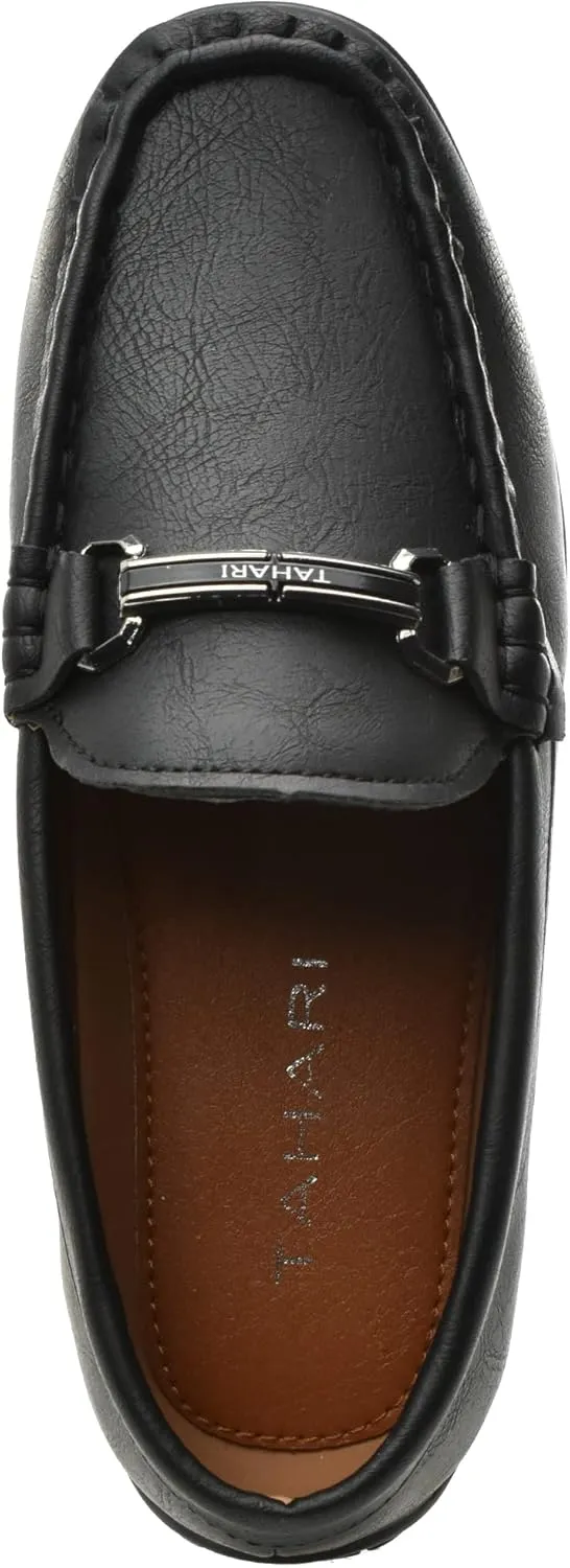 TAHARI Dapper Boys Dress Loafer Shoe - Stylish, Comfortable, Easy Slip-on Style, Flexible Outsole, Versatile for Formal & Casual Occasions, Durable