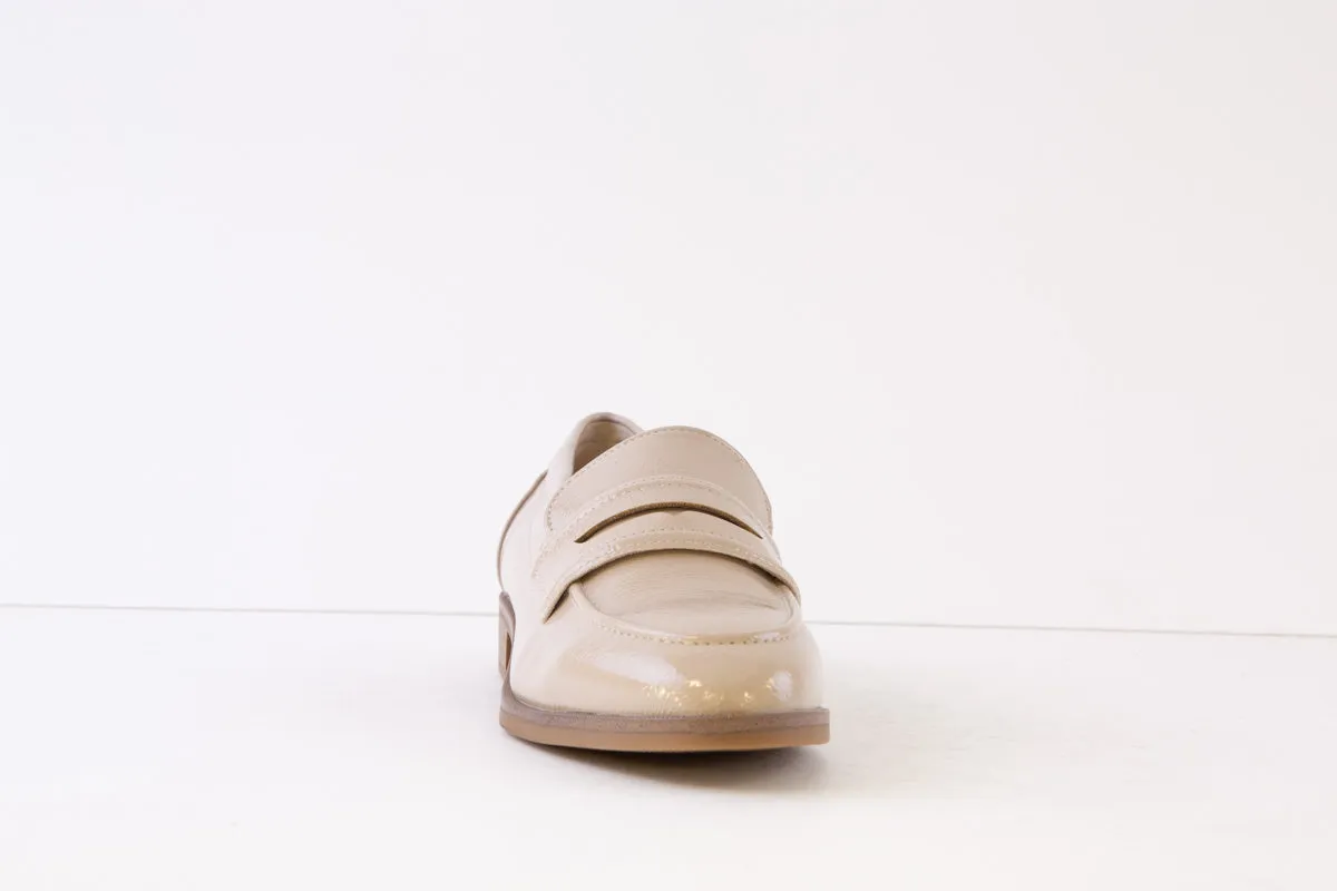 TAMARIS - 24304-420 LOW HEEL SLIP-ON SHOE - TAUPE PATENT