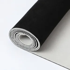 Tatuo Black Suede Headliner Fabric with Foam Backing 48" Wx60 L Upholstery Black Interior Replacement Material for Car Suede Fabric Automotive Home Repair DIY Roof Replacement Tube Packaging