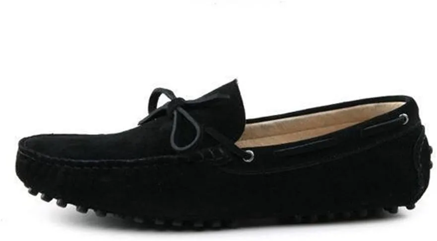 TDA Men's New Knot Suede Driving Loafers Penny Boat Shoes