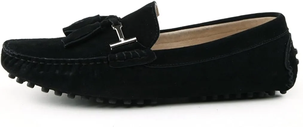 TDA Men's New Tassel Suede Driving Loafers Penny Boat Shoes
