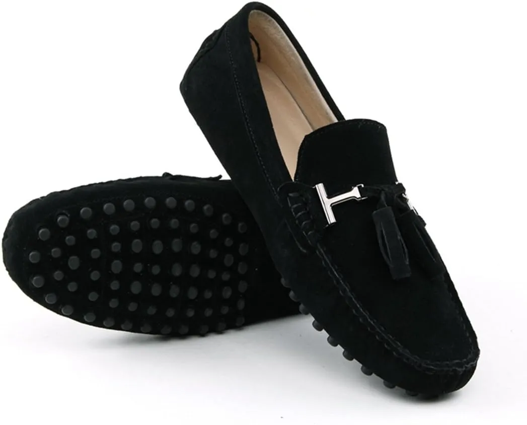 TDA Men's New Tassel Suede Driving Loafers Penny Boat Shoes