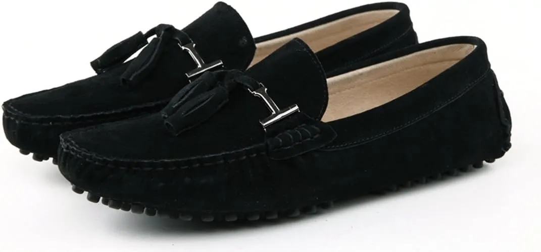 TDA Men's New Tassel Suede Driving Loafers Penny Boat Shoes