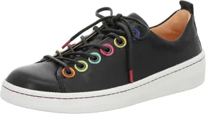 Think! Women's Kumi Chrome-Free Tanned Sustainable Interchangeable Footbed Women's Shoes Trainers, Black Estate 0000, 8 Women
