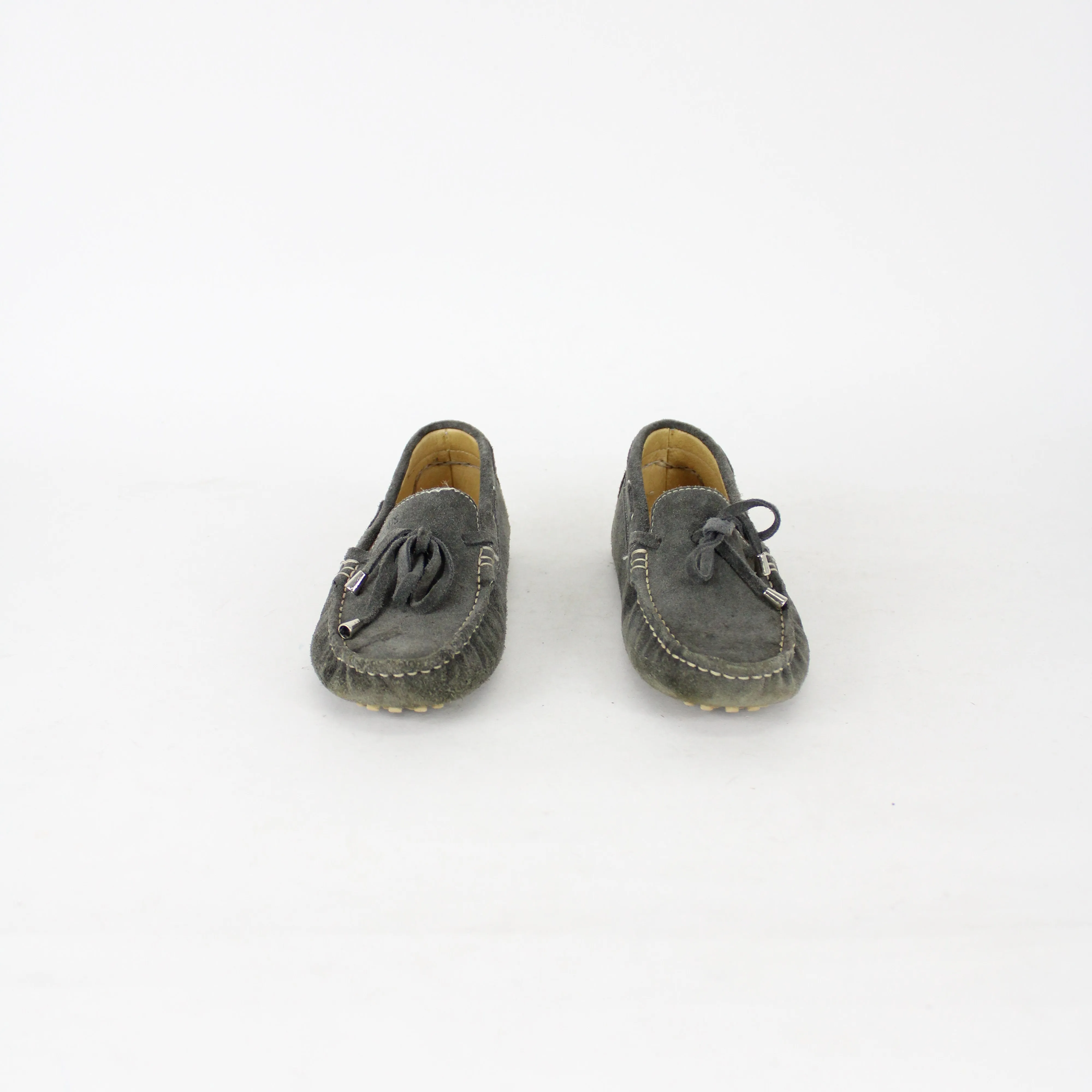 Tods Grey Suede Boat Shoes