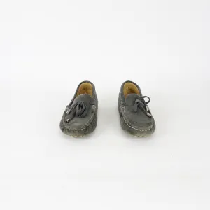 Tods Grey Suede Boat Shoes