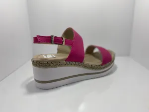Troppo Wedge Heel Leather Sandal with Buckle Origini