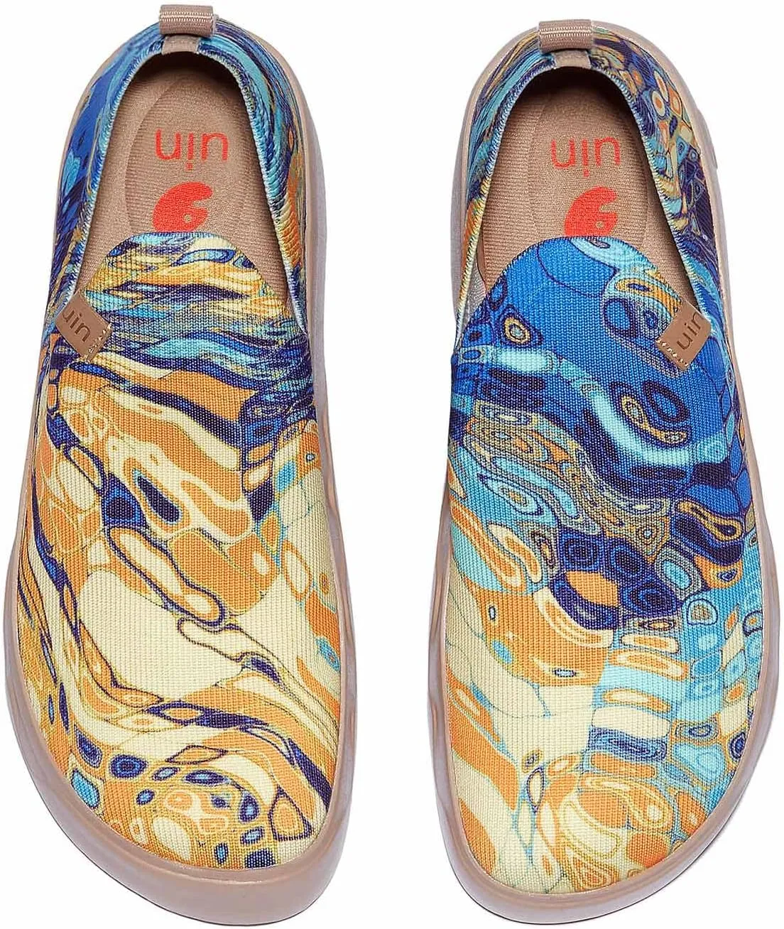 UIN Women's Art Painted Travel Shoes Slip On Casual Loafers Lightweight Comfort Fashion Sneaker Fuerteventura