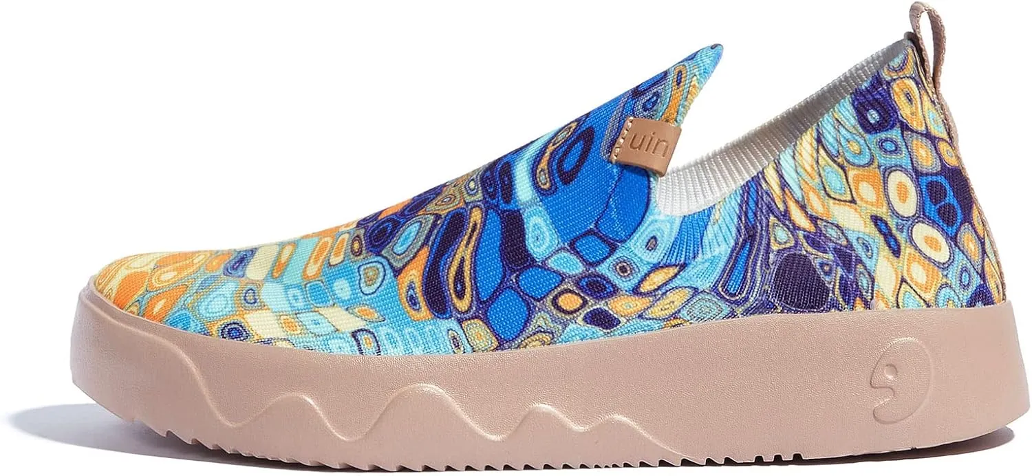 UIN Women's Art Painted Travel Shoes Slip On Casual Loafers Lightweight Comfort Fashion Sneaker Fuerteventura