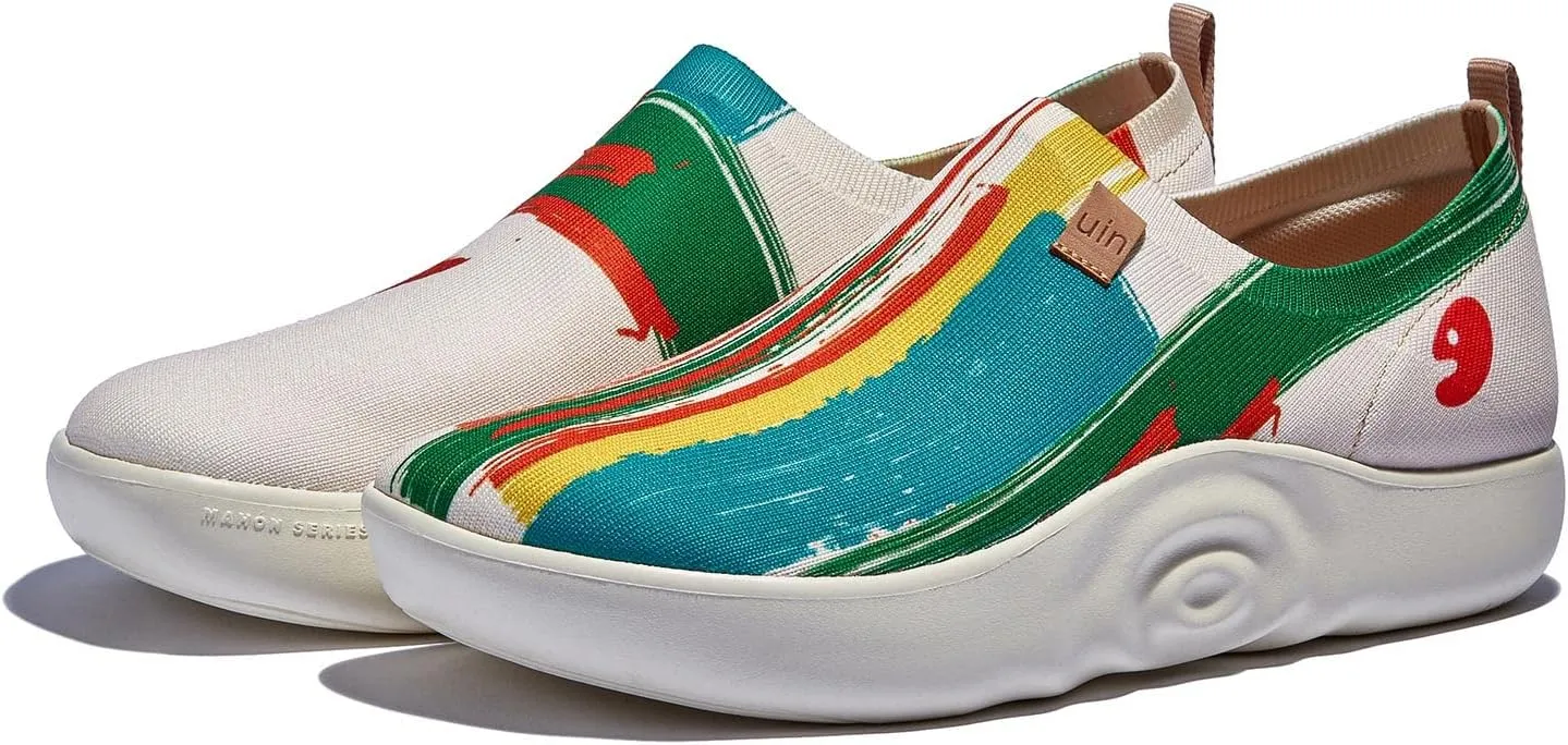 UIN Women's Walking Shoes Art Travel Slip On Casual Lightweight Fashion Sneaker Toledo Ⅹ