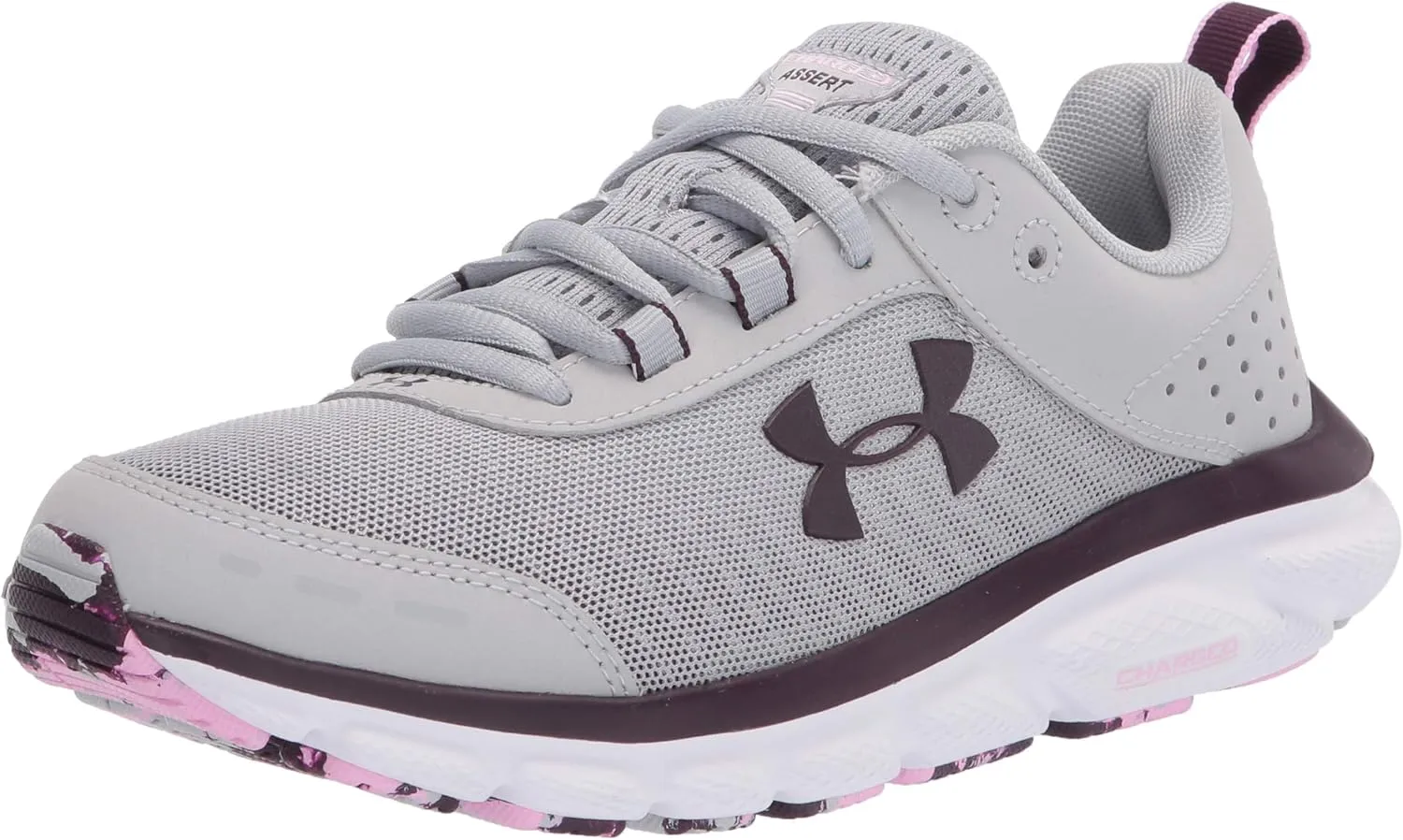 Under Armour Womens Charged Assert 8 Running Shoe, Mod Gray (101 White, 6.5 US