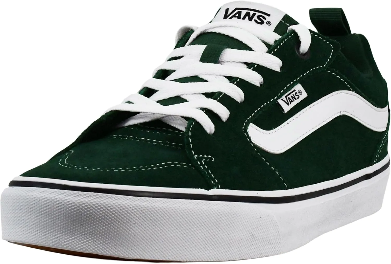 Vans Men's Filmore Sneaker, Suede Scarab/White, 7 M US