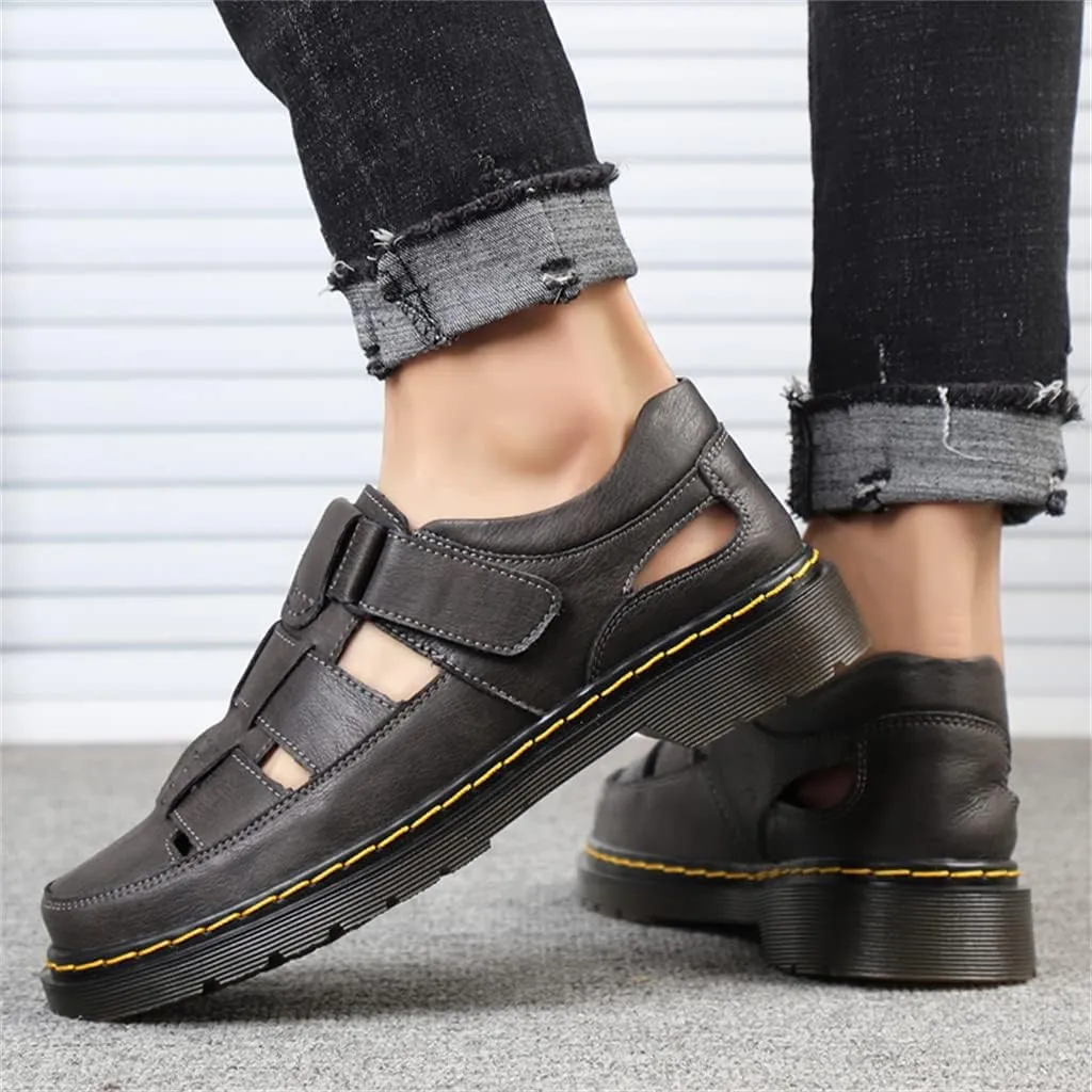 Veslexth Men Business Working Office Sandals Man Summer Breathable Synthetic Leather Walking Casual Oxfords Male Cocktail Party Fashion Dress Formal Shoes