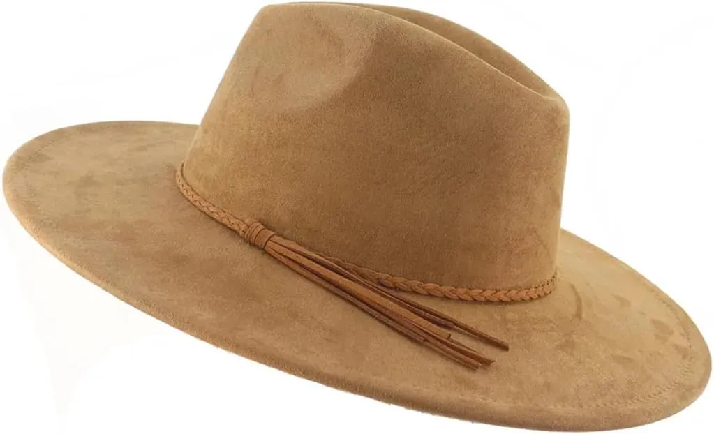 Women Suede Top Hat Wide Brim Fedora Hat Men Autumn Winter Felt Jazz Hats Classic Church Fedoras Chapeau Sombrero