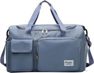 Womens Gym Bag with Shoes Compartment,28L Duffel Bag Men,Reusable Overnight Bag for Yoga Travel Workout Sports