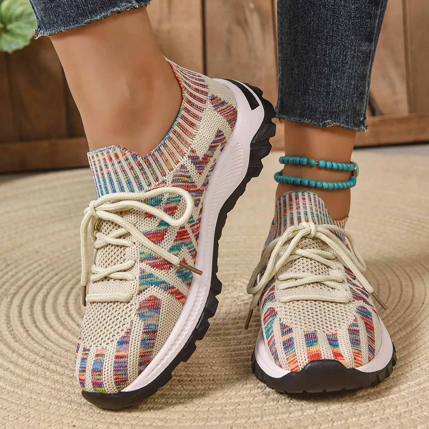 Womens Running Shoes Lightweight Breathable Casual Soft Sole Mesh Workout Sports Shoes Slip-on Walking Tennis Sneakers